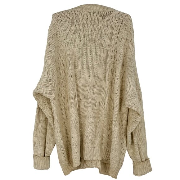 Vintage Y2K American Eagle Knit V-Neck Button Down Grunge 90s Grandpa Cardigan L - Picture 6 of 14